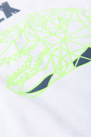 Conjunto Infantil Verão Masculino T-Rex - Branco