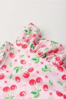Vestido Infantil Verão Feminino Cerejas - Rosa