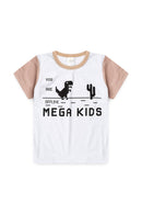 Pijama Infantil Verão Masculino Dino Gamer - Bege