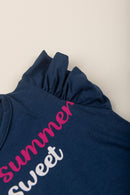 Vestido Infantil Verão Feminino Love Summer - Marinho