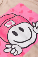 Conjunto Infantil Verão Feminino Emogi - Bege