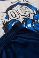 Pijama Infantil Manga Longa Masculino Rock Roll - Mescla