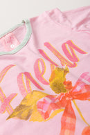 Pijama Infantil Manga Longa Feminino Cherry Faella - Rosa
