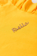 Vestido Infantil Verão Feminino Faella - Amarelo