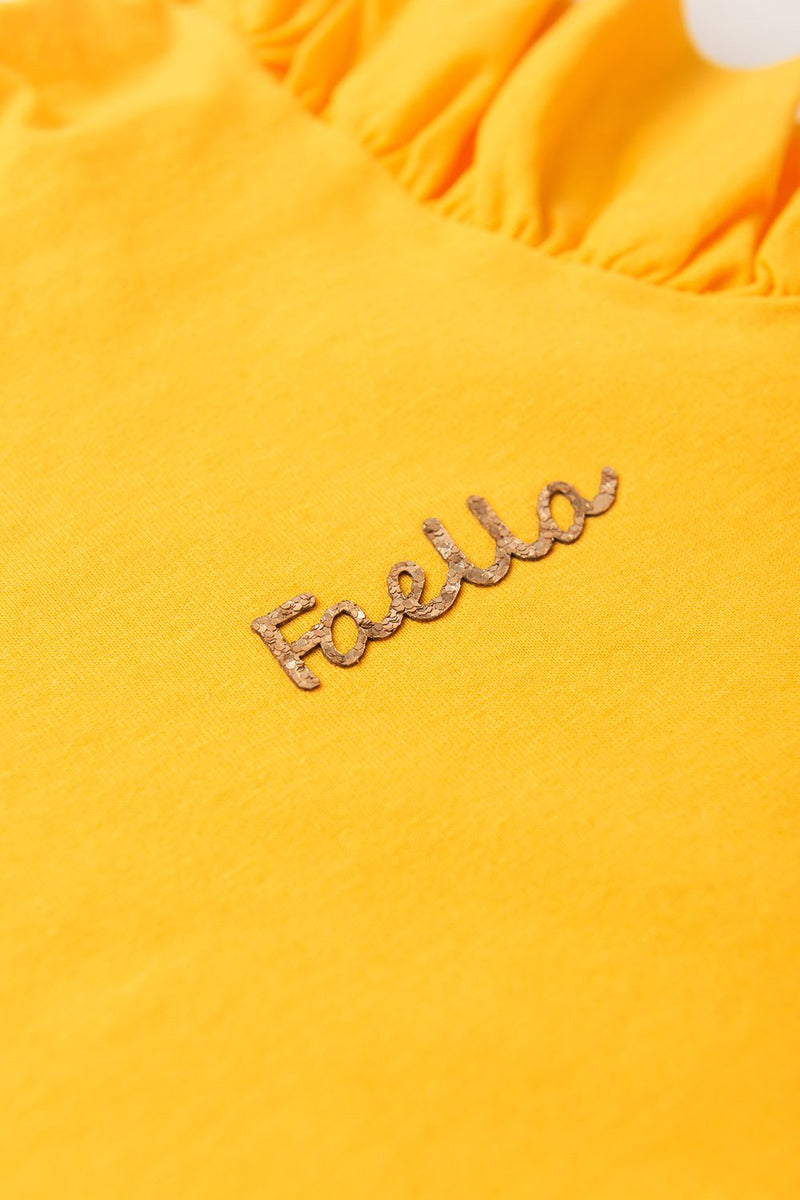 Vestido Infantil Verão Feminino Faella - Amarelo