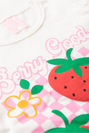 Conjunto Infantil Verão Feminino Berry good - Off White