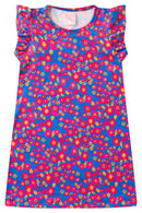 Vestido Infantil Verão Feminino Flores - Azul