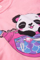 Conjunto Infantil Verão Feminino Pandinha de Bolsa - Rosa