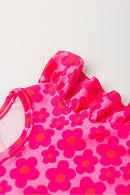 Vestido Infantil Verão Feminino Flores - Rosa