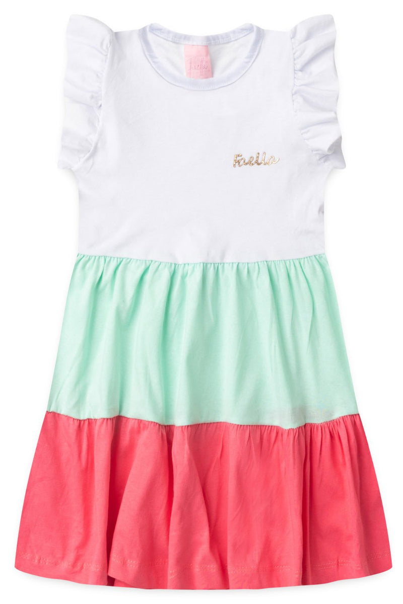 Vestido Infantil Verão Feminino Três Marias - Branco