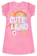 Vestido Infantil Verão Feminino Cute e Kind - Rosa