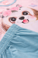 Pijama Infantil Manga Longa Feminino Dog - Rosa