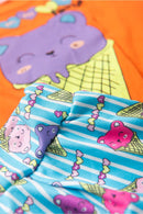 Conjunto Infantil Verão Feminino Regata Summer - Laranja