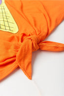 Conjunto Infantil Verão Feminino Regata Summer - Laranja