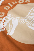 Pijama Infantil Verão Masculino Dino Esqueleto - Caramelo