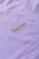 Conjunto Infantil Verão Feminino Pantalona Faella Florido - Lilás