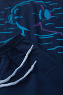 Conjunto Infantil Verão Masculino Menino de Fone - Marinho