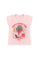 Conjunto Infantil Verão Feminino Moranguinho de Oculos - Rosa