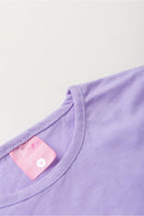 Conjunto Infantil Verão Feminino Pantalona Faella Florido - Lilás