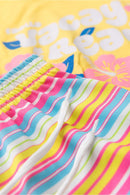 Conjunto Infantil Verão Feminino Regata Vacay Ready - Amarelo