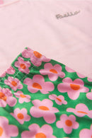Conjunto Infantil Verão Feminino Pantalona Faella Florido - Rosa