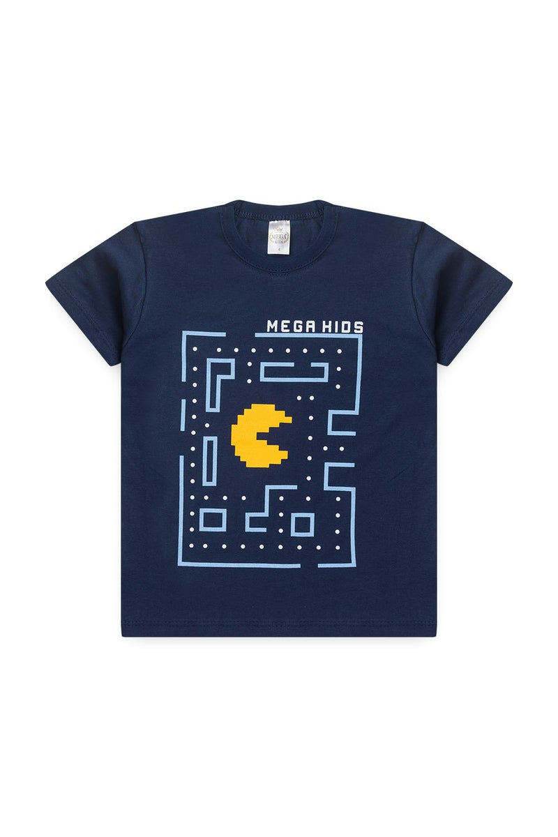 Conjunto Infantil Verão Masculino Play PacMan - Marinho