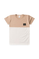 Conjunto Infantil Verão Masculino Recortes - Bege
