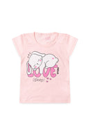 Conjunto Infantil Pijama Verão Feminino Coelho Love - Rosa