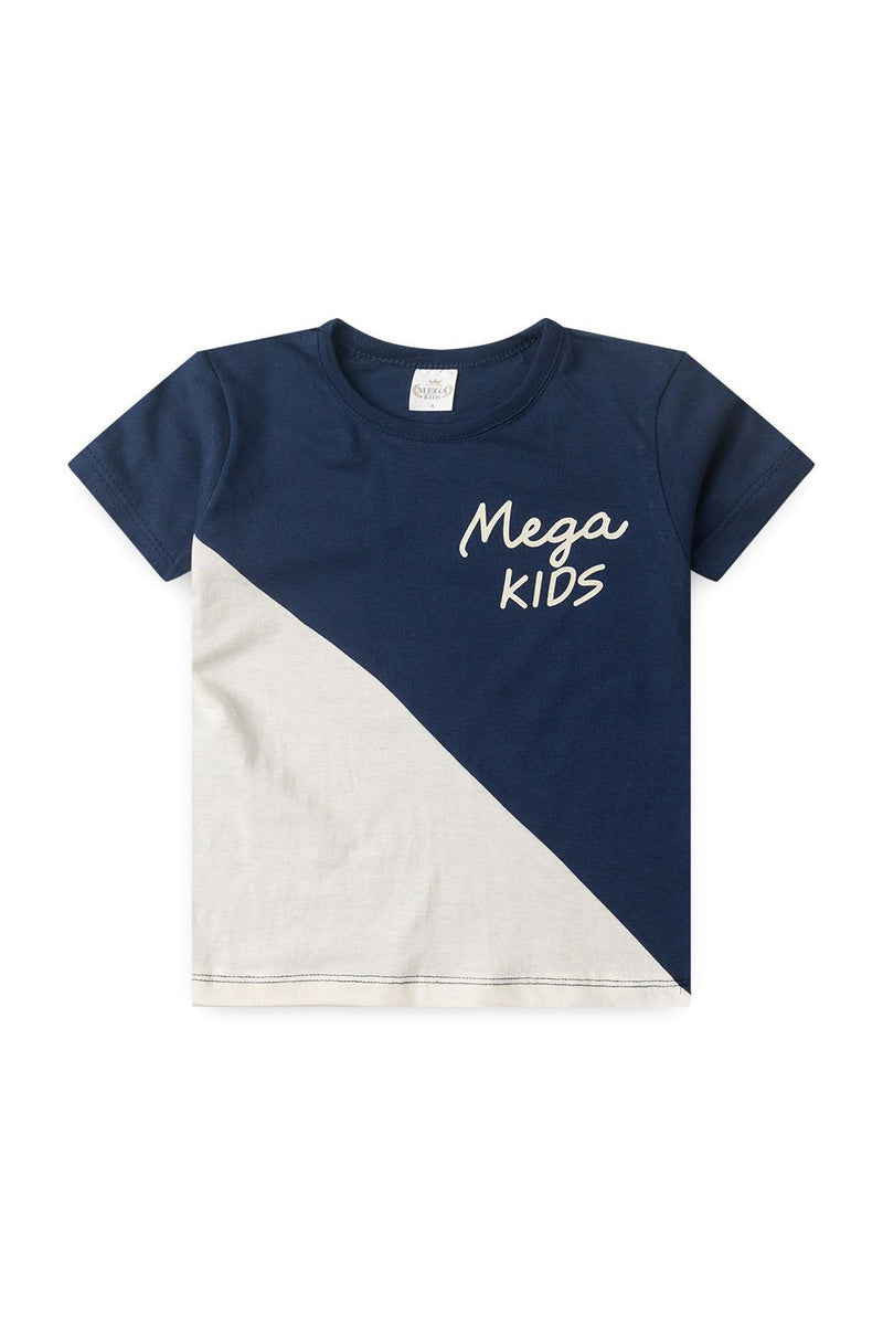 Conjunto Infantil Verão Masculino Recortes - Marinho