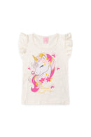 Conjunto Infantil Verão Feminino Believe in Magic - Off White