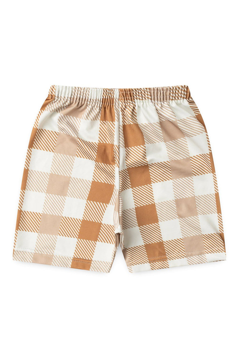 Pijama Infantil Verão Masculino Tigre de Óculos - Branco