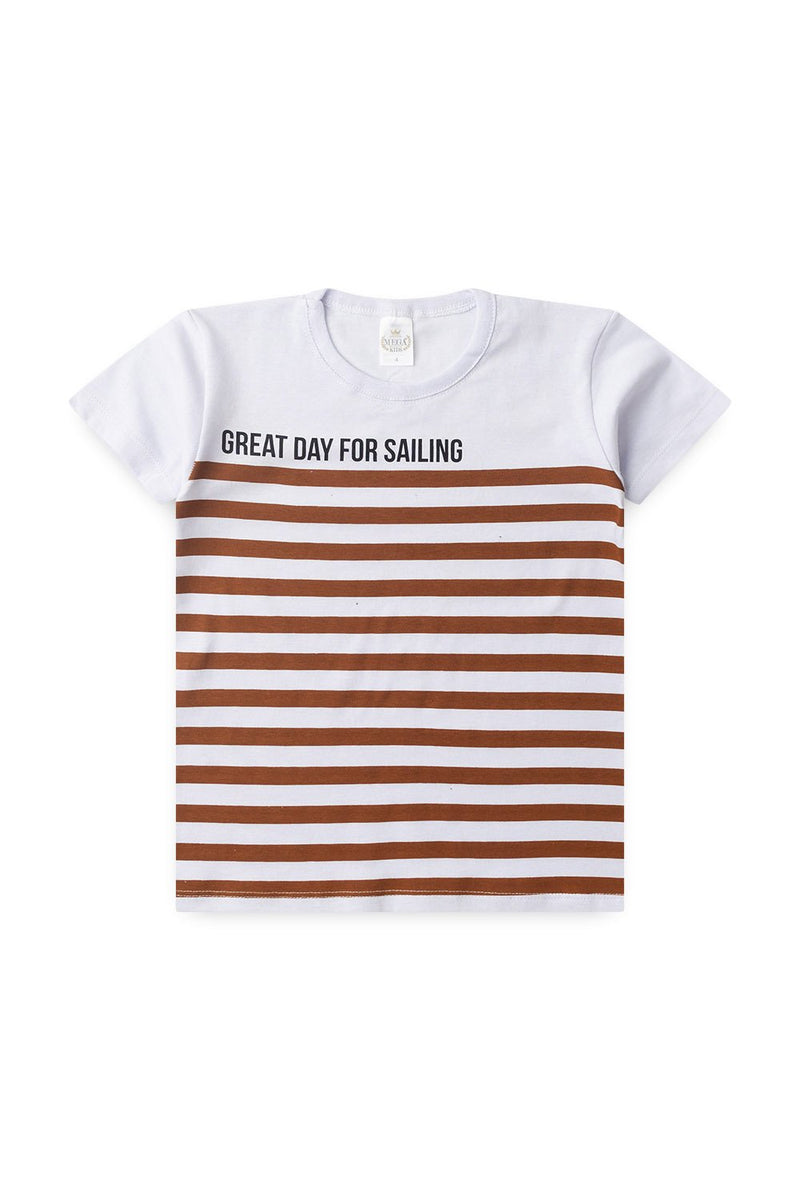 Conjunto Infantil Verão Masculino Great Day - Branco