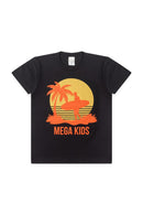 Conjunto Infantil Verão Masculino Por Do Sol - Preto