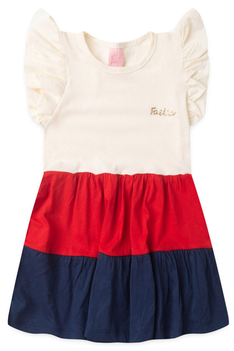 Vestido Infantil Verão Feminino Três Marias - Off White