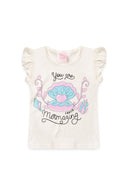 Conjunto Infantil Verão Feminino Concha - Off White
