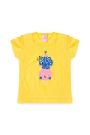 Conjunto Infantil Pijama Verão Feminino Sorvete - Amarelo