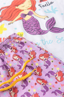 Conjunto Infantil Verão Feminino Sereia Faella - Branco