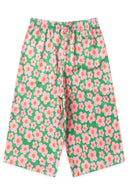 Conjunto Infantil Verão Feminino Pantalona Faella Florido - Rosa