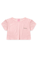Conjunto Infantil Verão Feminino Pantalona Faella Florido - Rosa