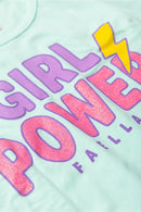 Conjunto Infantil Verão Feminino Girl Power - Verde