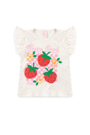 Conjunto Infantil Verão Feminino Berry good - Off White