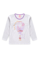 Pijama Infantil Manga Longa Feminino Balão Mágico - Branco