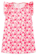 Vestido Infantil Verão Feminino Corações - Rosa