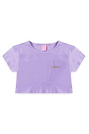 Conjunto Infantil Verão Feminino Pantalona Faella Florido - Lilás