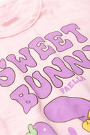 Conjunto Infantil Verão Feminino Sweet Bunny - Rosa