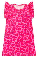 Vestido Infantil Verão Feminino Flores - Rosa
