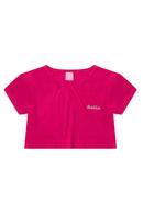 Conjunto Infantil Verão Feminino Pantalona Faella Florido - Pink