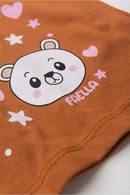 Conjunto Infantil Pijama Verão Feminino Ursinhos - Caramelo