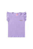 Conjunto Infantil Verão Feminino Plaquinha - Lilas