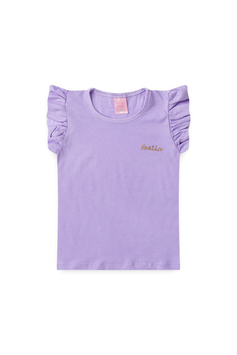 Conjunto Infantil Verão Feminino Plaquinha - Lilas